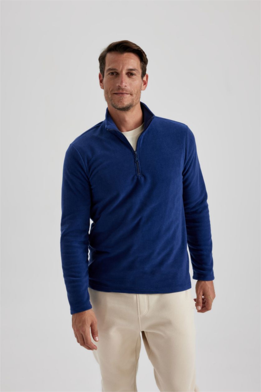 HOMME Indigo Regular Fit fleece Sweatshirt