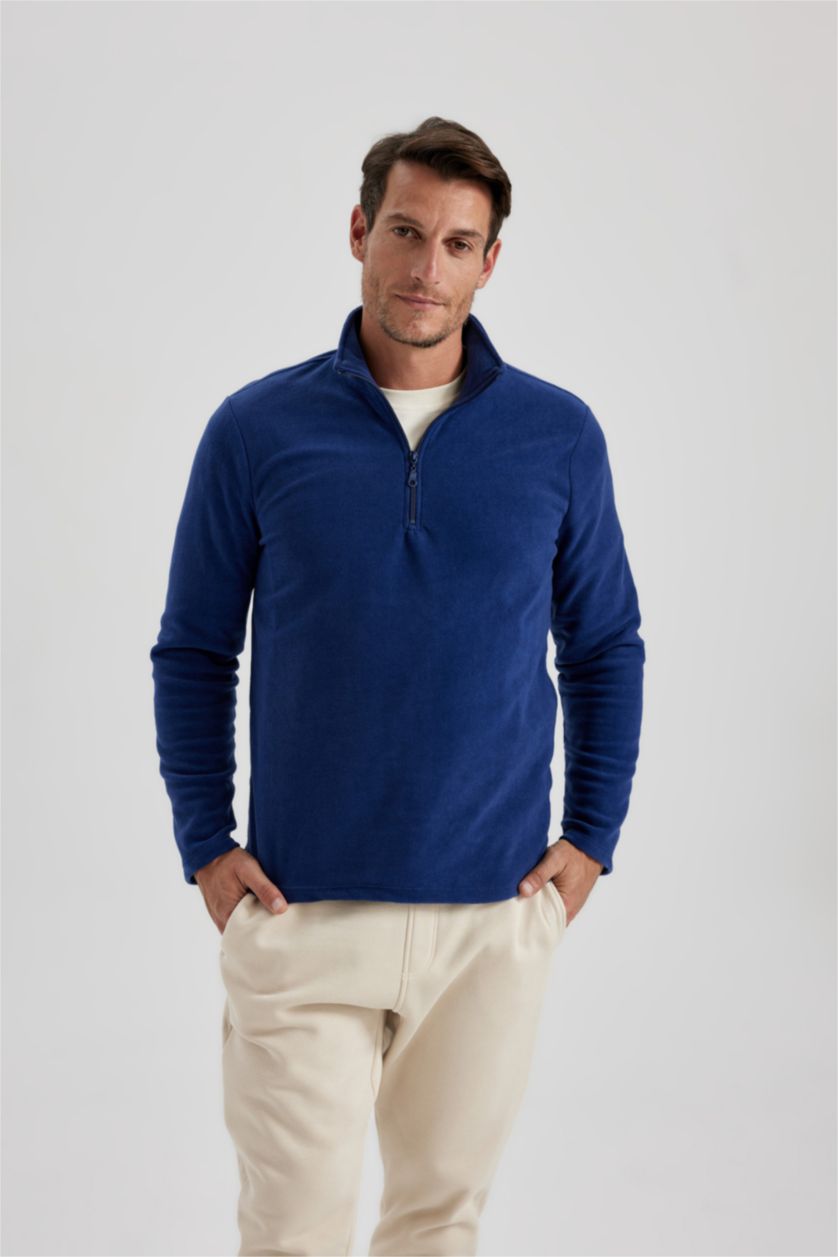 HOMME Indigo Regular Fit fleece Sweatshirt