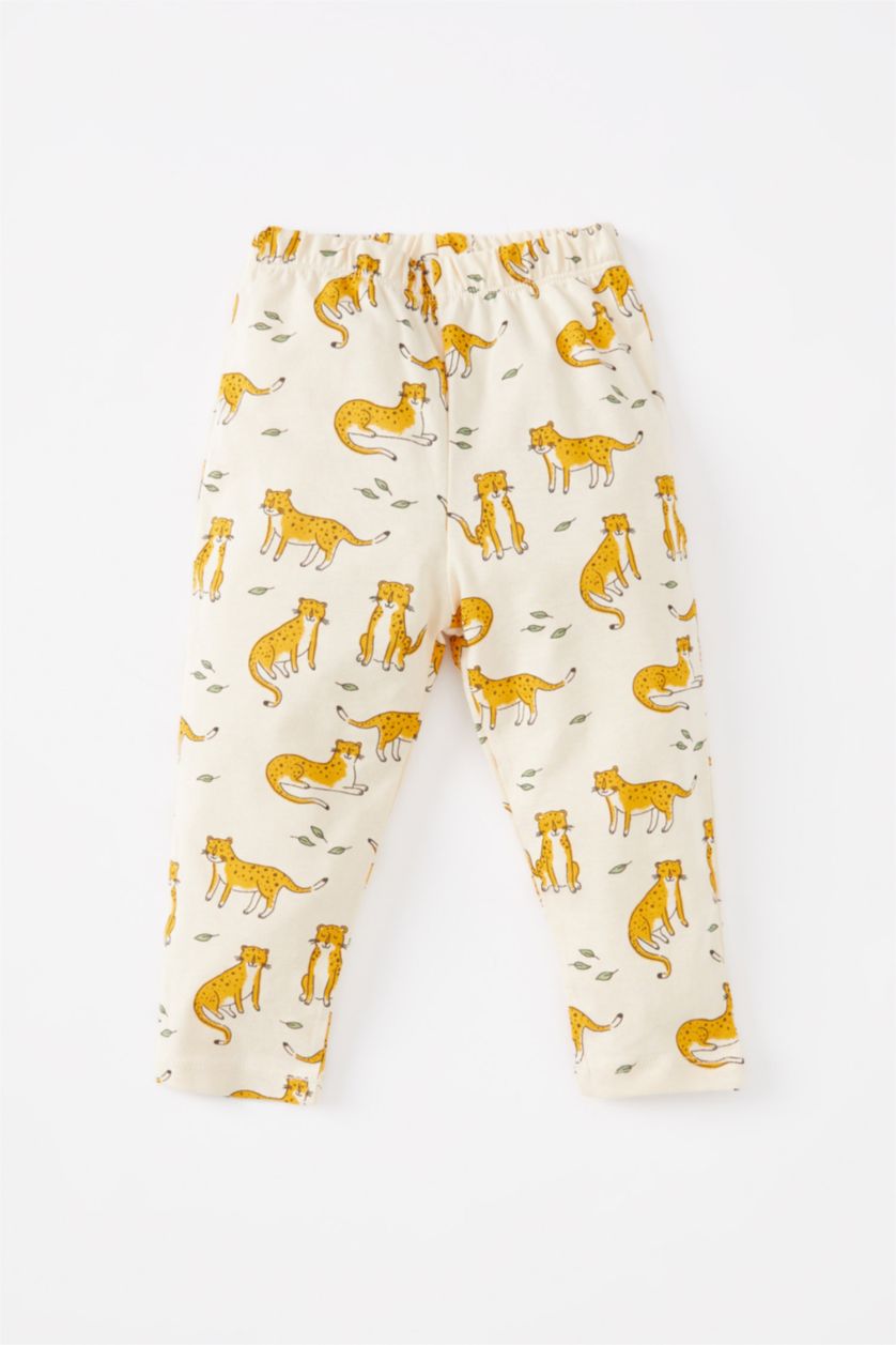 BABY BOY Stone 2 piece Regular Fit Crew Neck Tiger Knitted Pyjamas