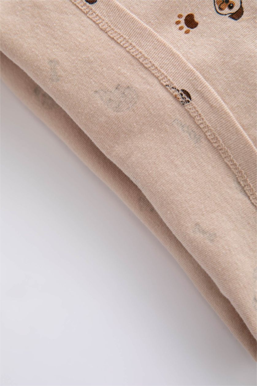 BÉBÉ GARÇON Beige Pyjamas En Tricot Ctelé Col Ras Du Cou Chien Manche Longue 2 BéBé Garçon