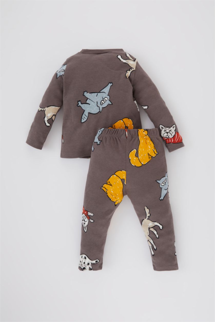BÉBÉ GARÇON Anthracite Pyjamas En Tricot Ctelé Col Ras Du Cou Chien Manche Longue 2 BéBé Garçon