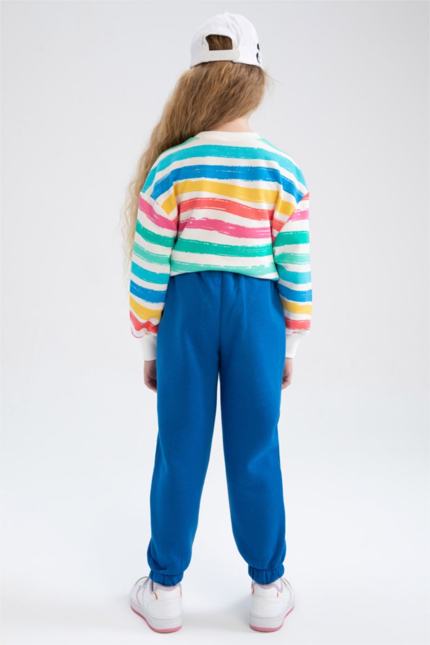 بناتي اللون الملكي بنطلون سويت بانتس بناتي