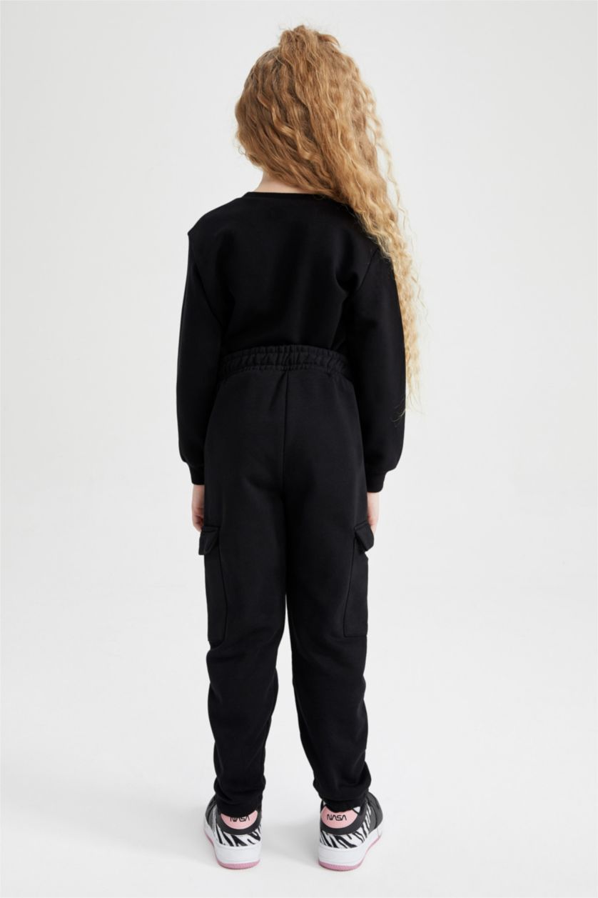 GIRLS & TEENS Black Jogger Standard Fit Trousers