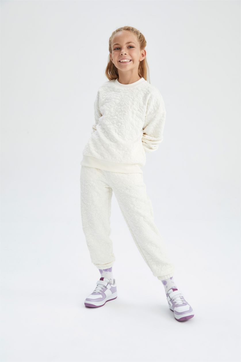 Девочки и подростки Бежевый Штаны джоггеры стандартного кроя для девочек