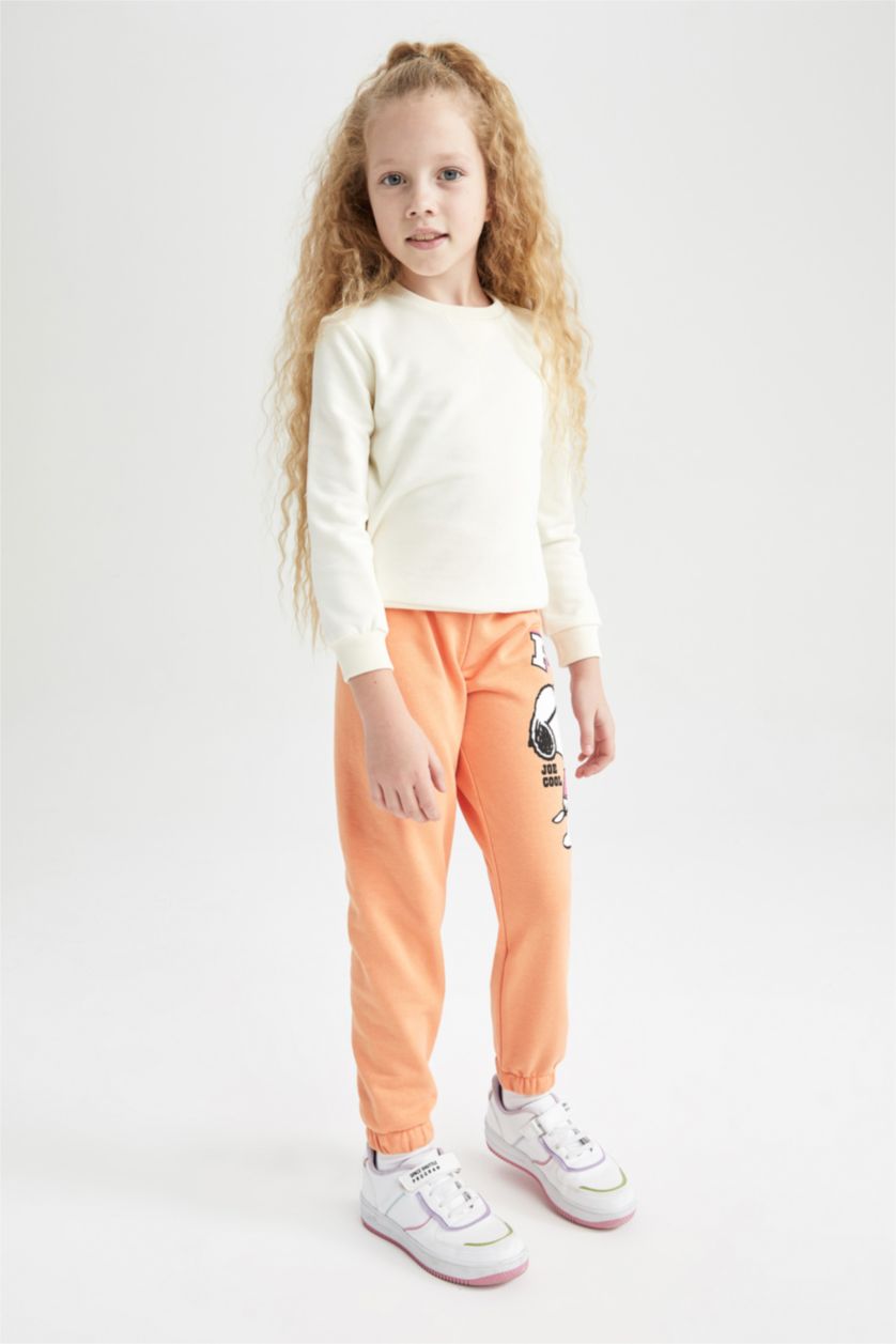Kız Çocuk - Genç Kız Turuncu Kız Çocuk Snoopy Jogger Eşofman Altı