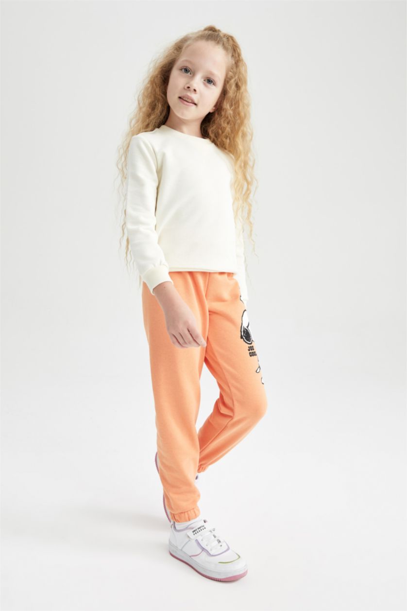 Kız Çocuk - Genç Kız Turuncu Kız Çocuk Snoopy Jogger Eşofman Altı