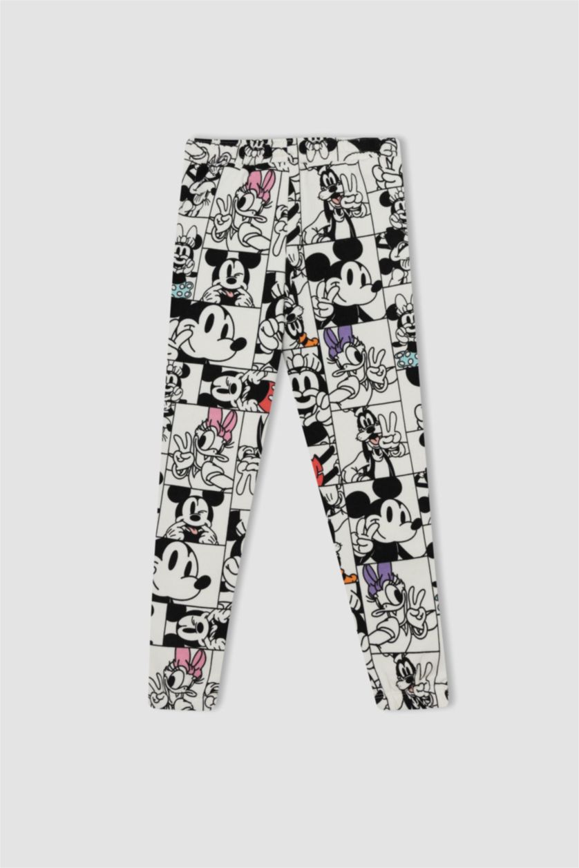 Girls & Teens Beige Jogger Standard Fit Mickey Mouse Licensed Trousers