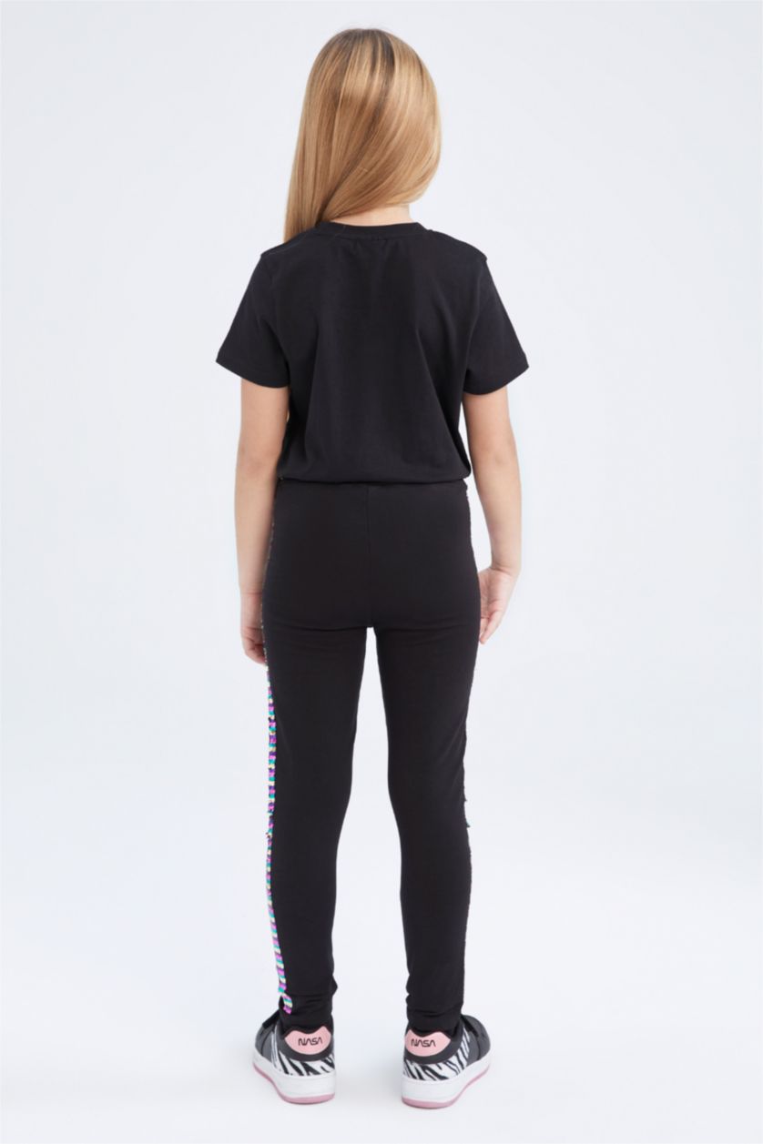 FILLES Noir Legging Long pour Fille