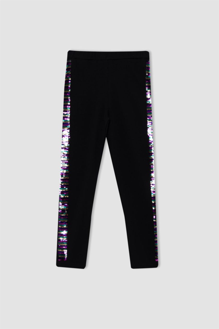 FILLES Noir Legging Long pour Fille