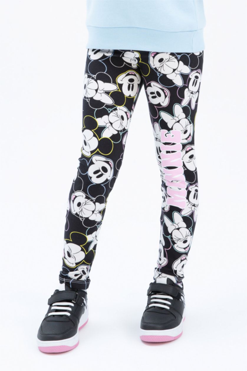 FILLES Noir Leggings Tissu Sweat Fin