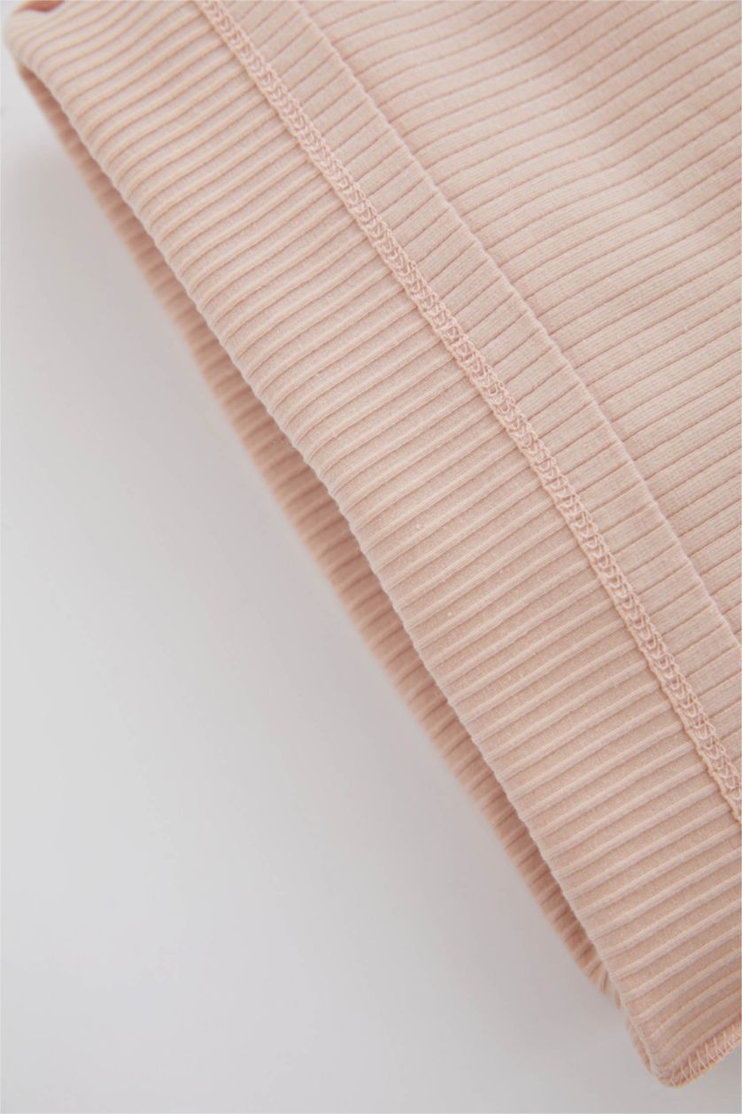 BABY GIRL Pink 2 piece Regular Fit Crew Neck Embroidered Knitted Pyjamas