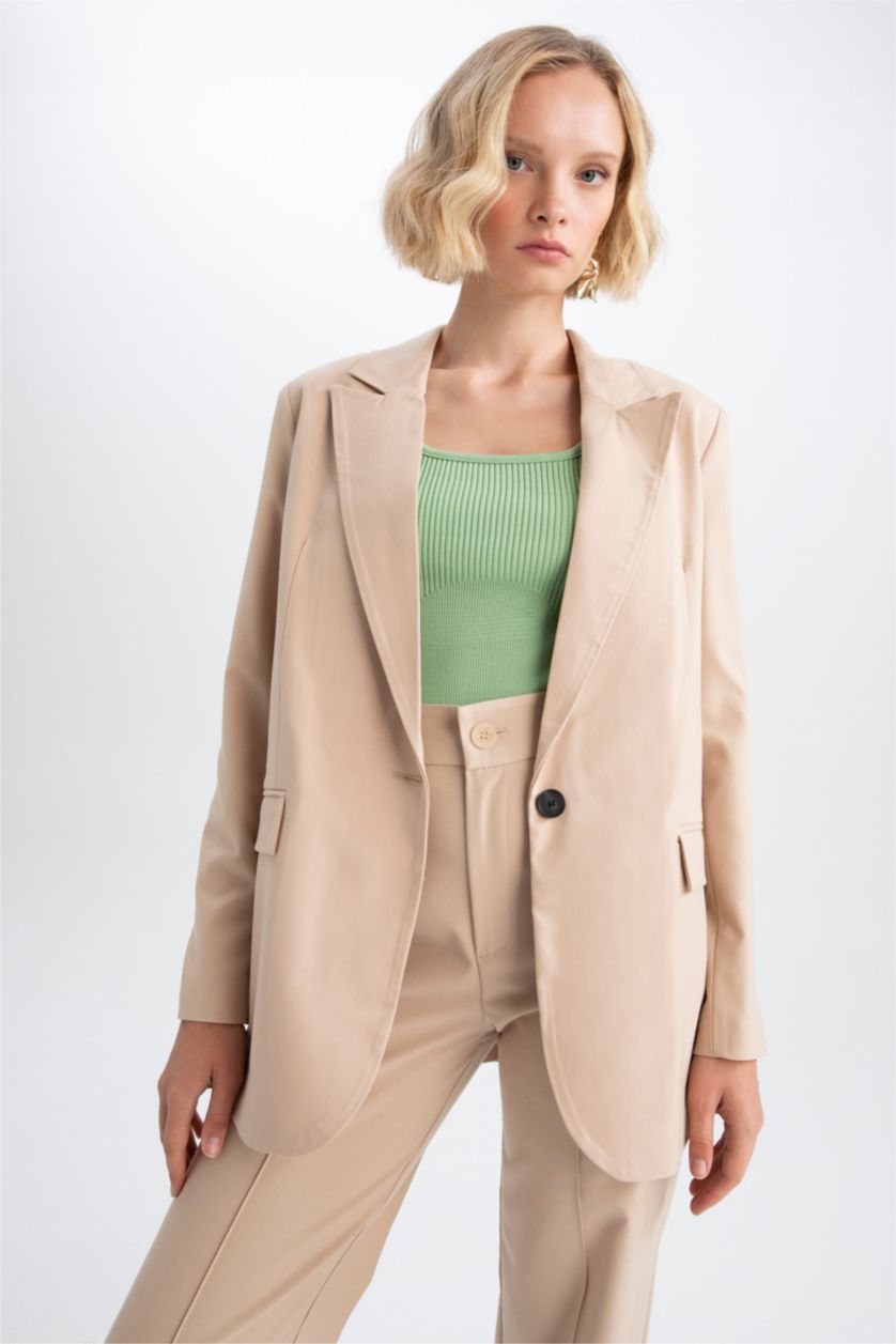 Woman Light Vison Oversized Fit Blazer