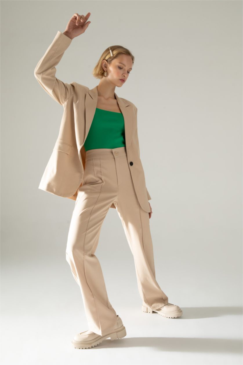 WOMAN Light Vison High Waist Wide Leg Trousers