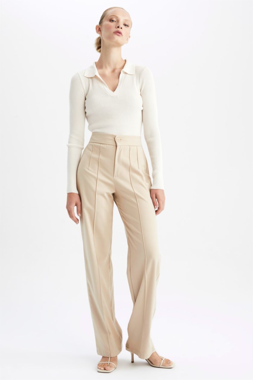 WOMAN Light Vison High Waist Wide Leg Trousers