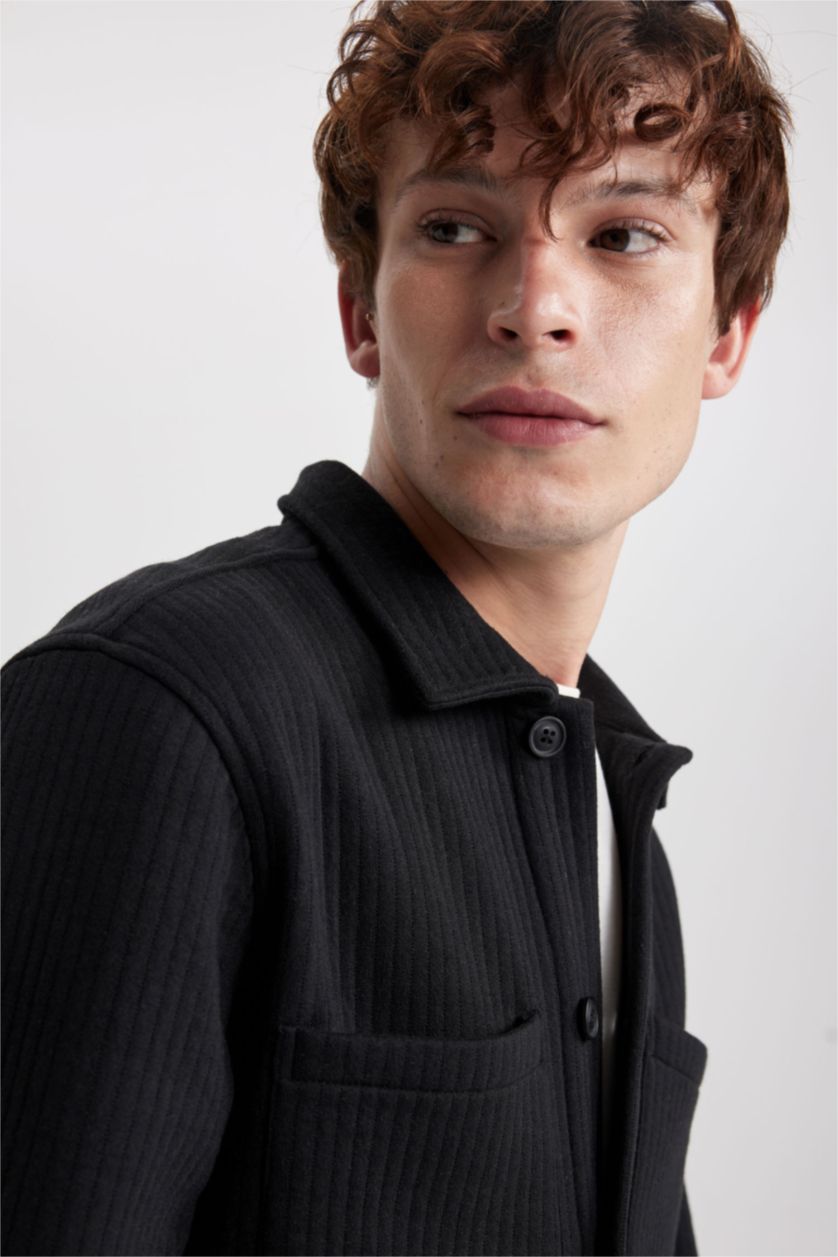 MAN Black Regular Fit Overshirt