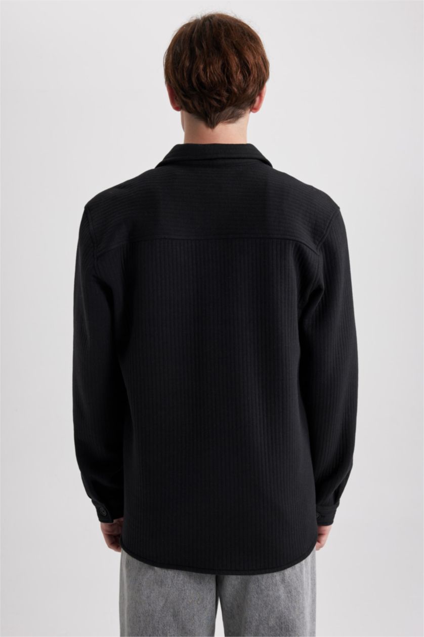 MAN Black Regular Fit Overshirt