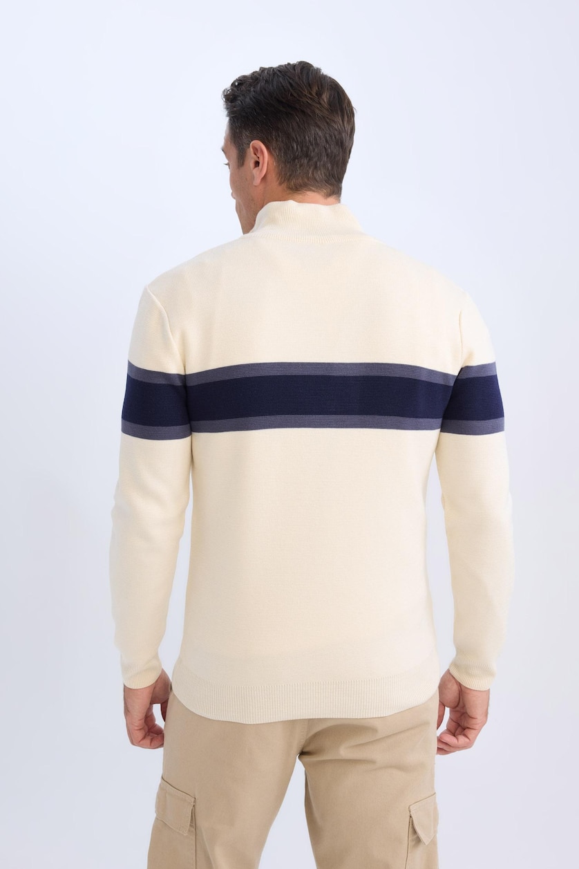 Men Sand Standard Fit Knitwear Pullover