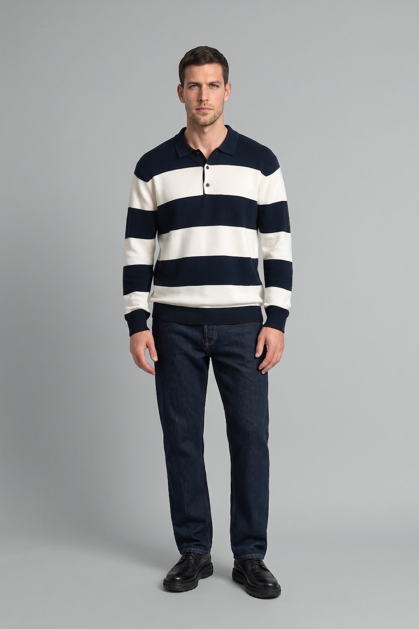 MAN NAVY Standard Fit Knitwear Pullover