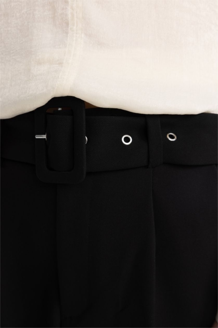 FEMME Noir Pantalon Coupe carotte