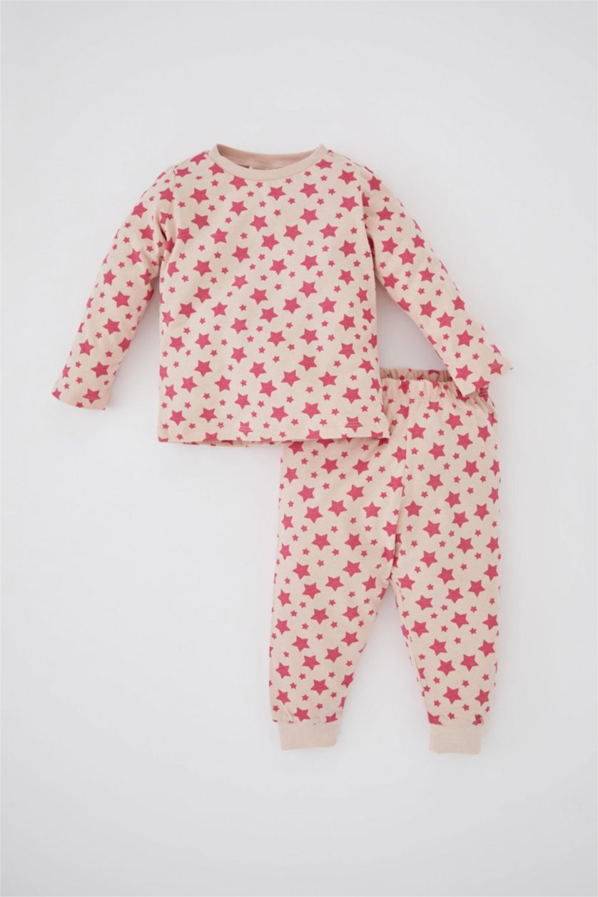 BÉBÉ FILLE Rose Pyjamas En Tricot Col Ras Du Cou Etoiles Manche Longue 4 BéBé Fille
