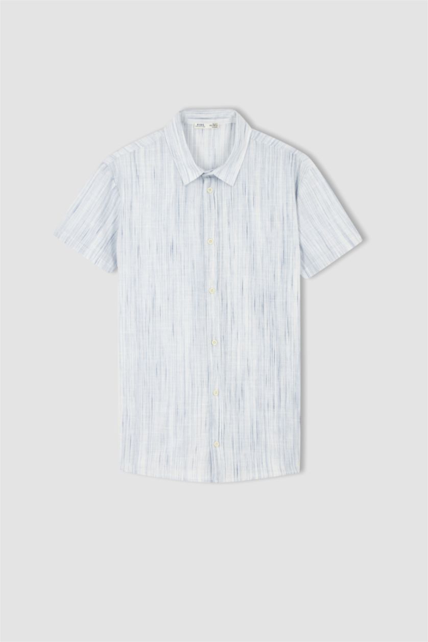 GARÇONS Écru Chemise à manches courtes en popeline coupe standard pour garçon