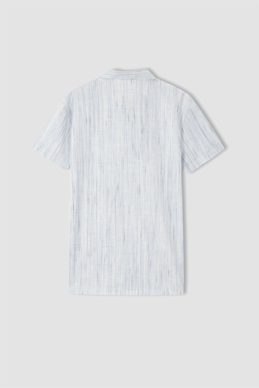 GARÇONS Écru Chemise à manches courtes en popeline coupe standard pour garçon