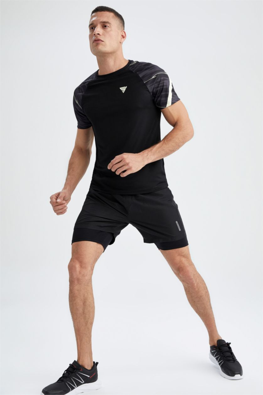 MAN Black Defacto Fit Slim Fit Shorts