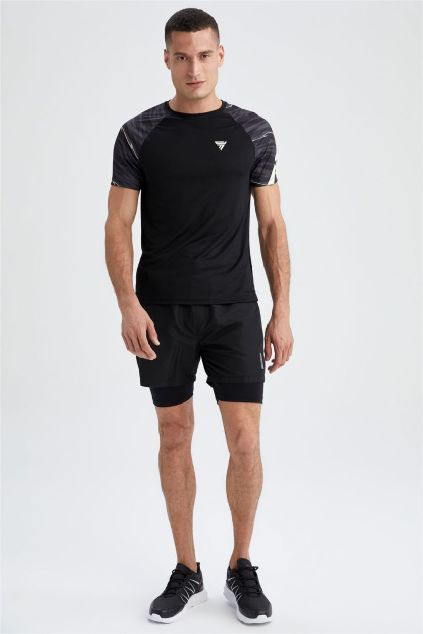 MAN Black Defacto Fit Slim Fit Shorts