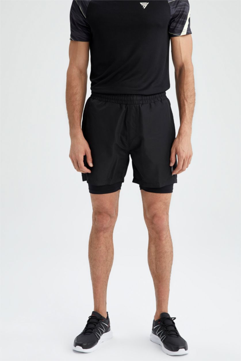 MAN Black Defacto Fit Slim Fit Shorts