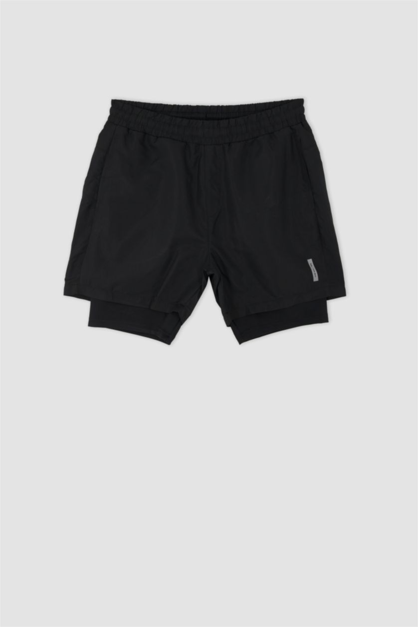 MAN Black Defacto Fit Slim Fit Shorts