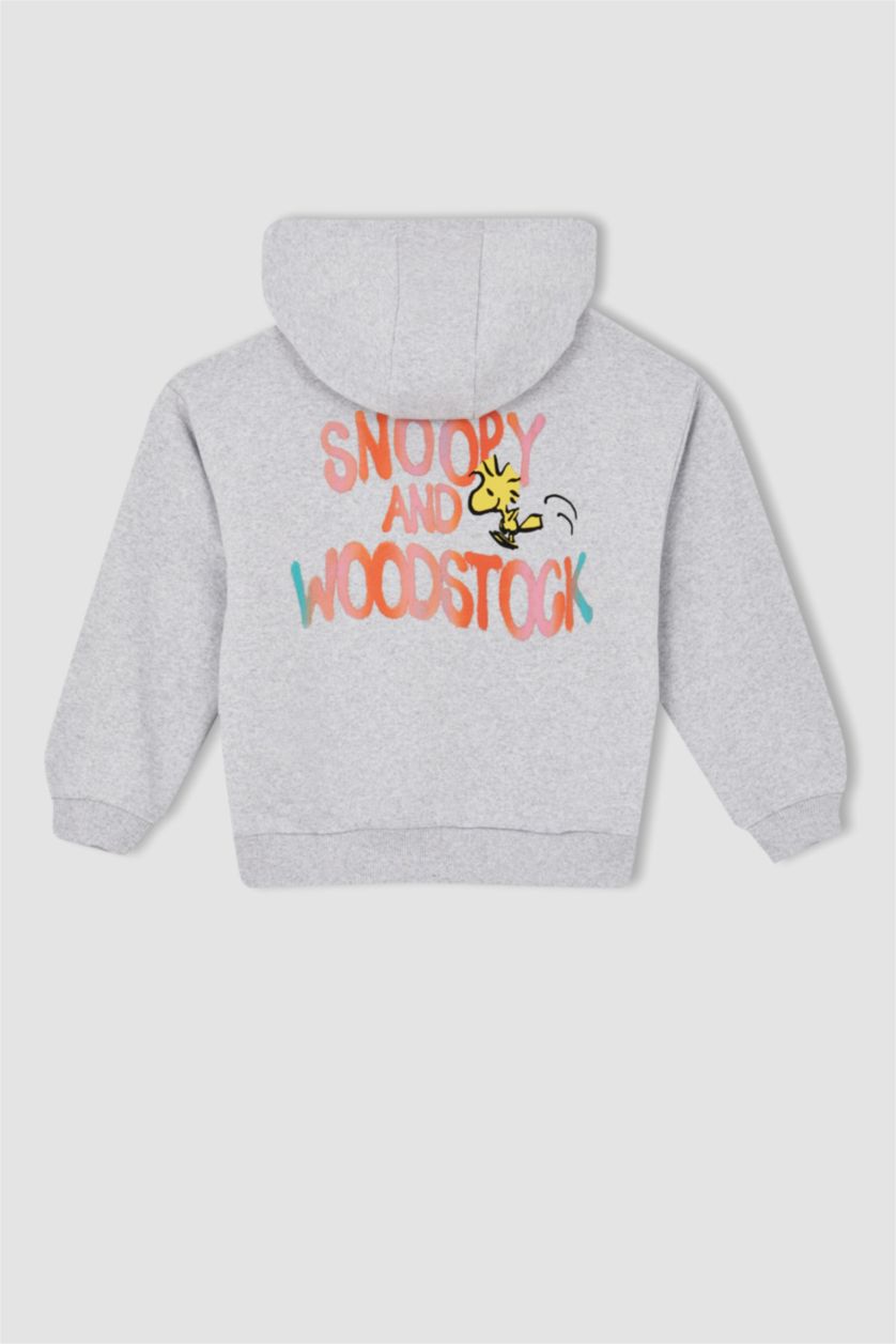 GIRLS & TEENS Light Grey Girl Snoopy Hoodie Sweatshirt