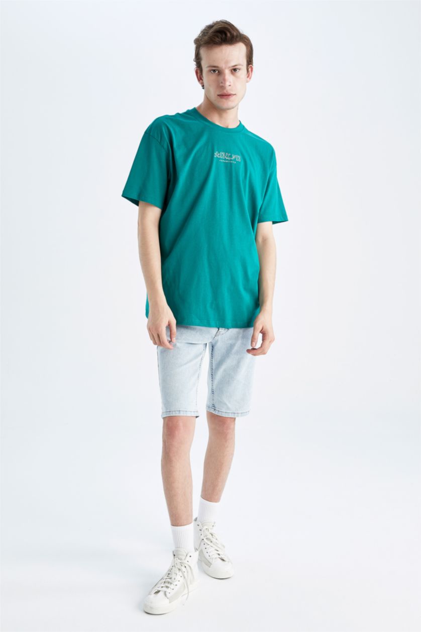 MAN Green Boxy Fit Short Sleeve T-Shirt