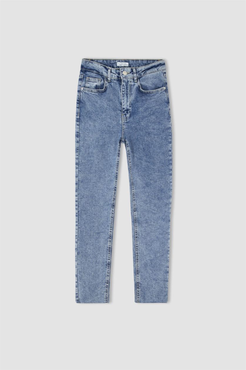 WOMAN Light Blue Slim Fit High Waist Jeans