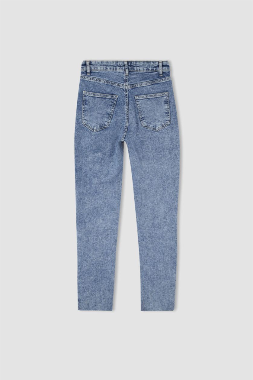 WOMAN Light Blue Slim Fit High Waist Jeans