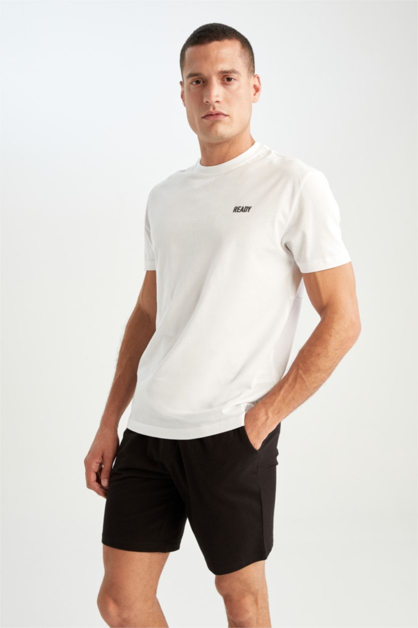 MAN White Regular Fit Short Sleeve T-Shirt