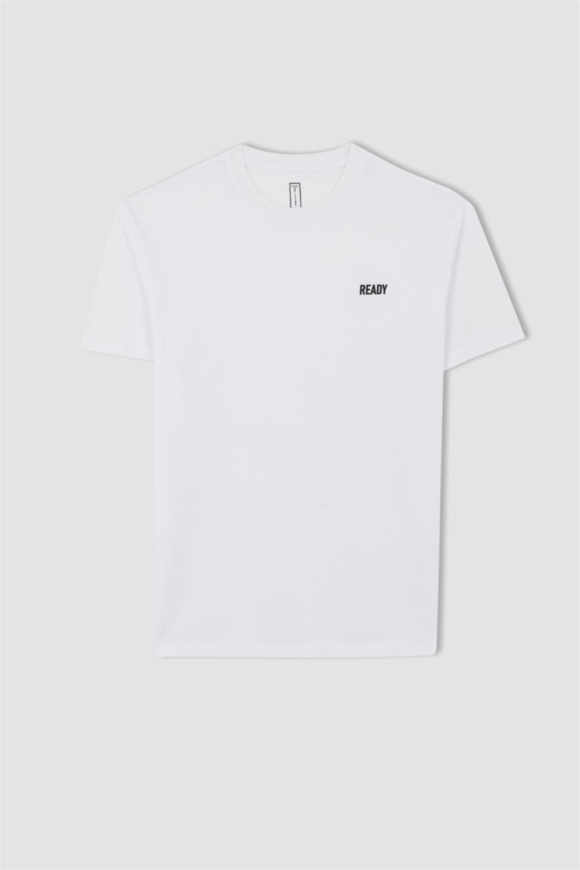 MAN White Regular Fit Short Sleeve T-Shirt