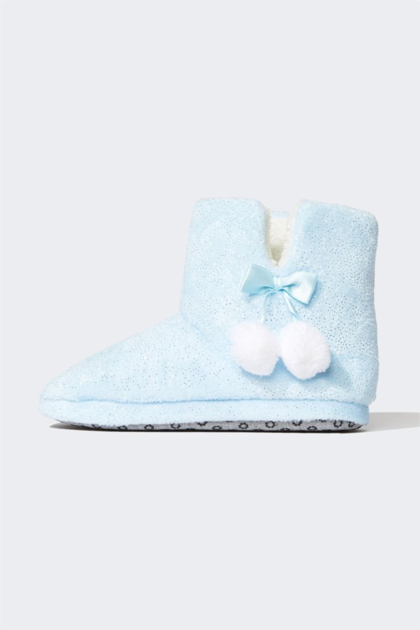 GIRLS & TEENS Light Blue Girls Flat Bottom House Slippers