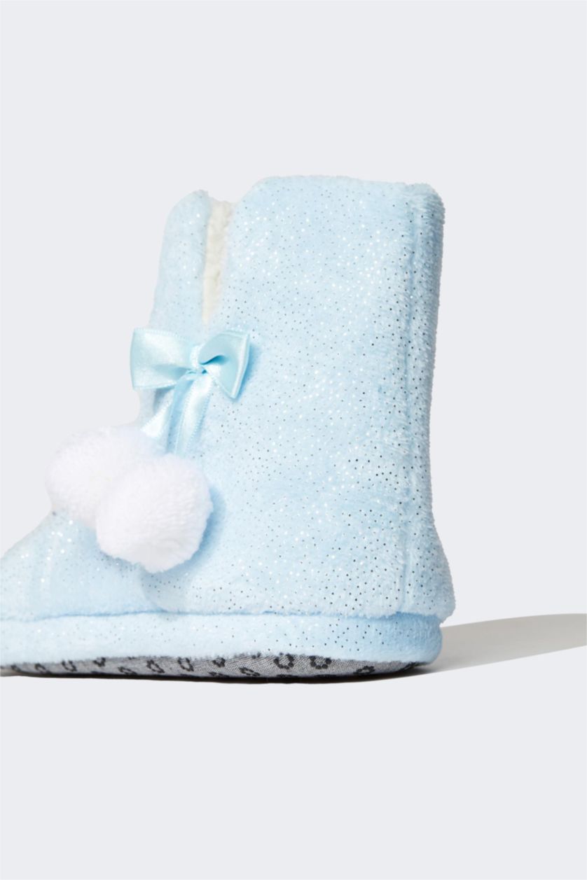 GIRLS & TEENS Light Blue Girls Flat Bottom House Slippers