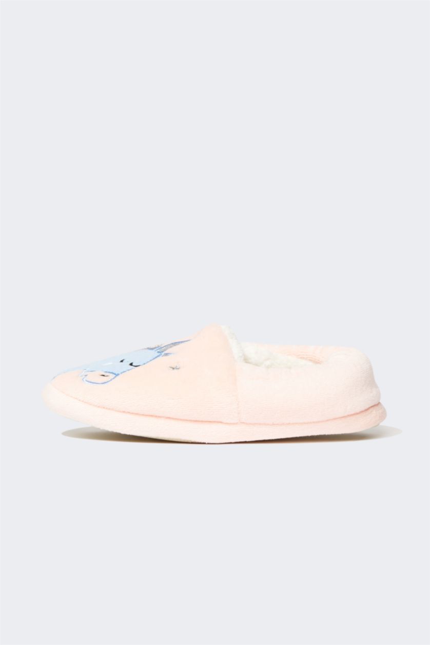 Kız Çocuk - Genç Kız Turuncu Kız Çocuk Düz Taban Ev Terliği