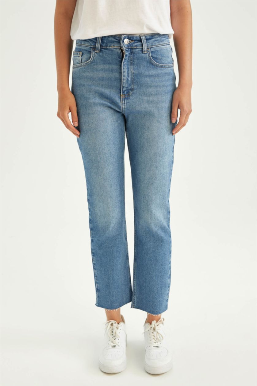 FEMME Bleu Taille haute