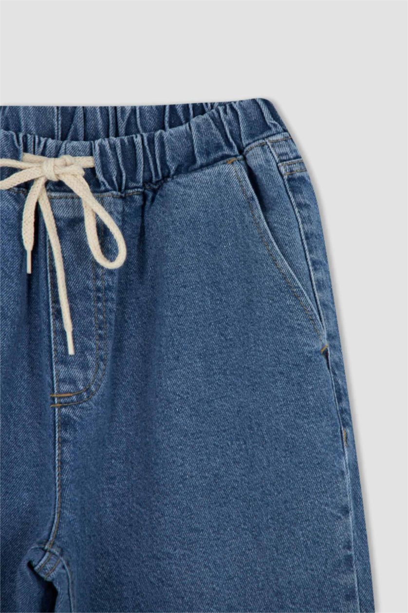 حريمي أزرق بنطلون جوجر بخصر عادي