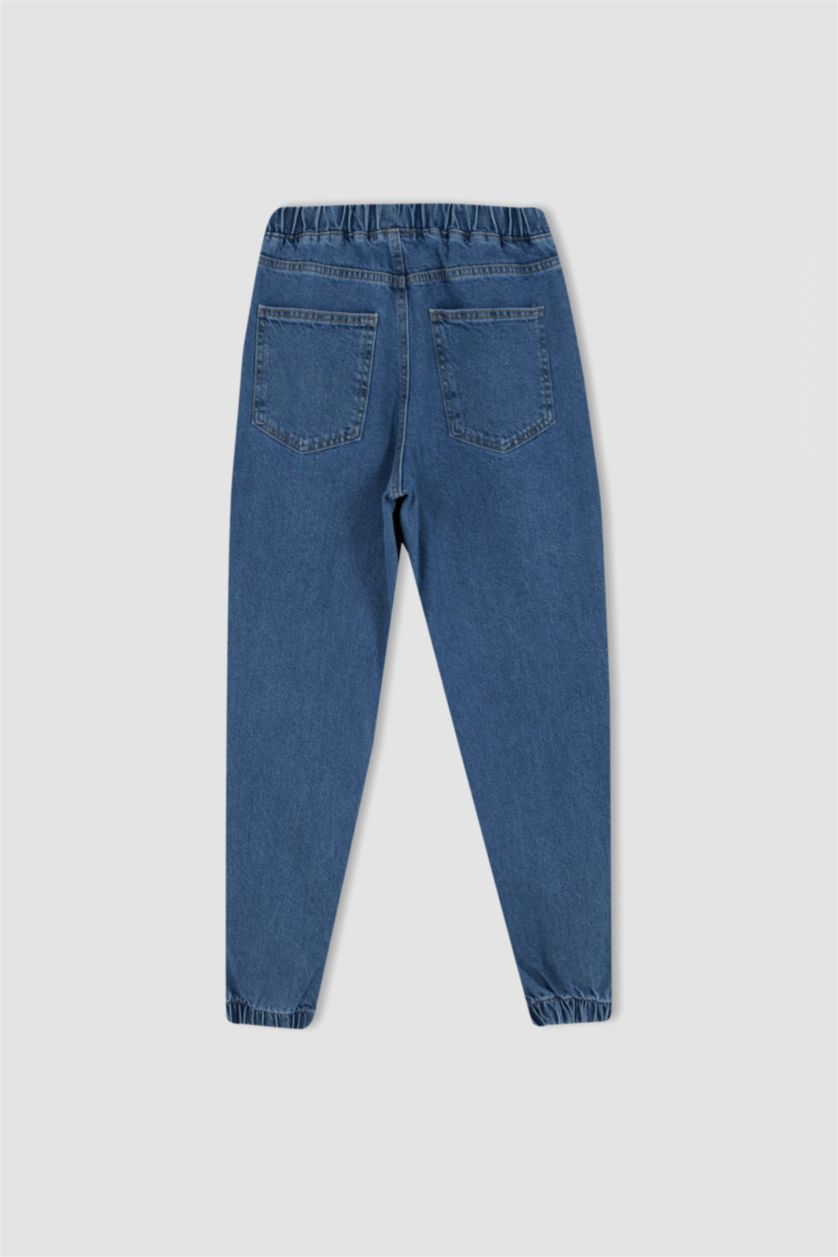 حريمي أزرق بنطلون جوجر بخصر عادي