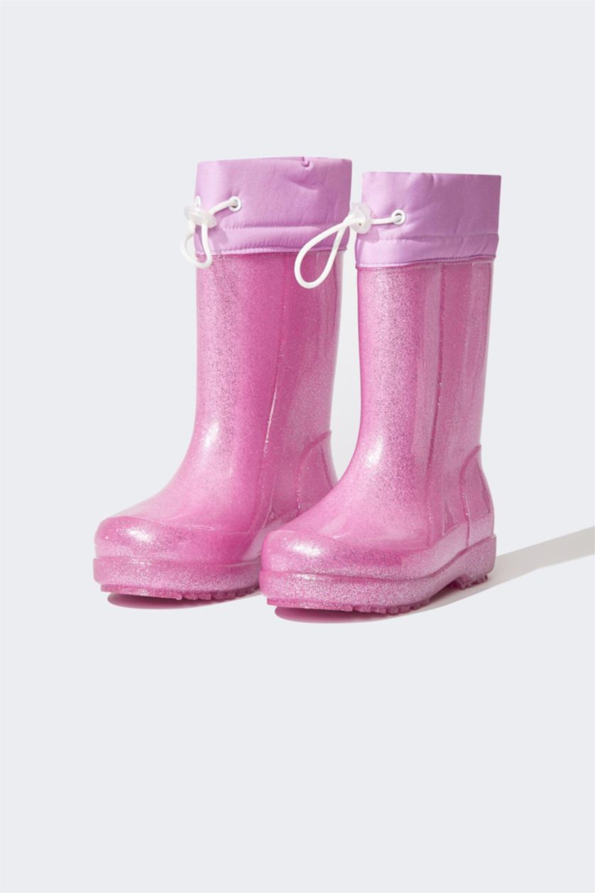 FILLES Rose Bottes de pluie Semelle Haute Fille