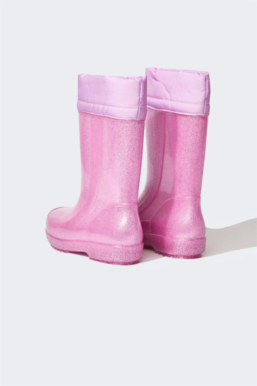 FILLES Rose Bottes de pluie Semelle Haute Fille