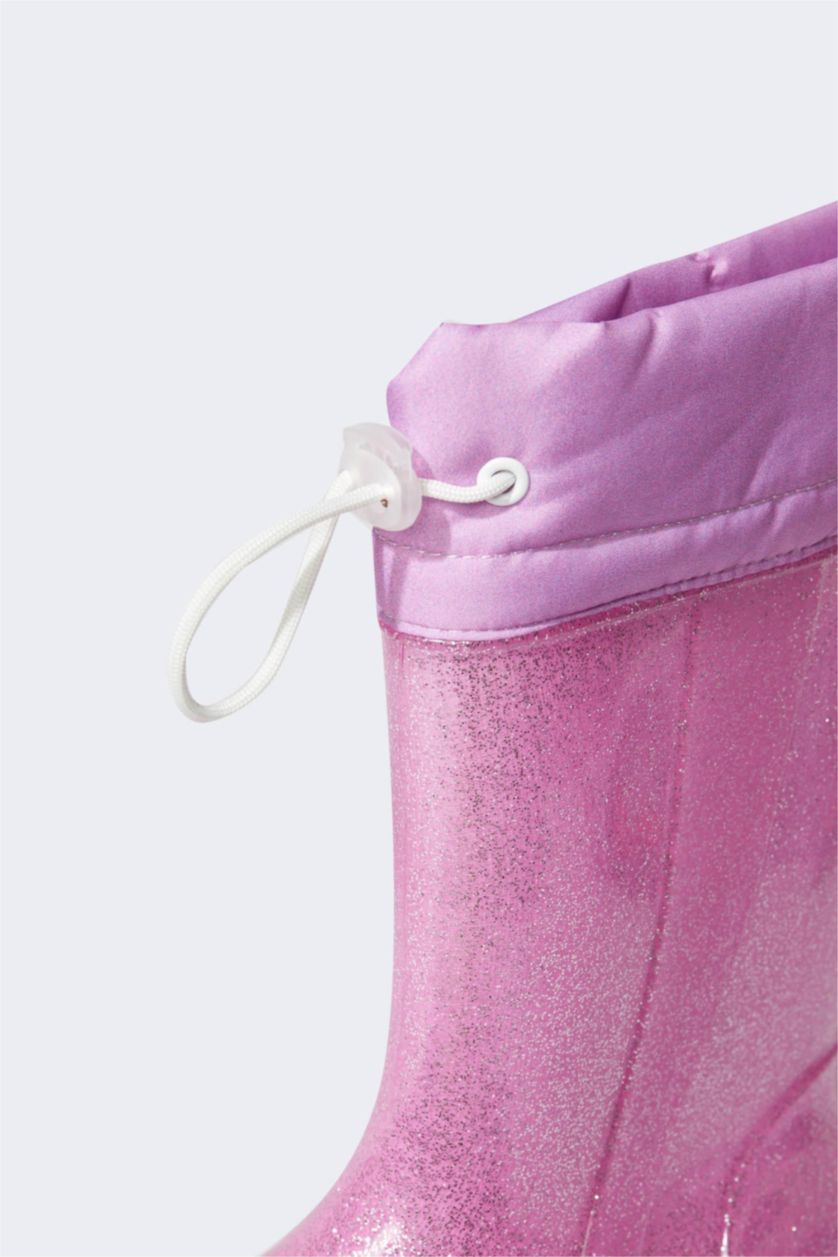 FILLES Rose Bottes de pluie Semelle Haute Fille