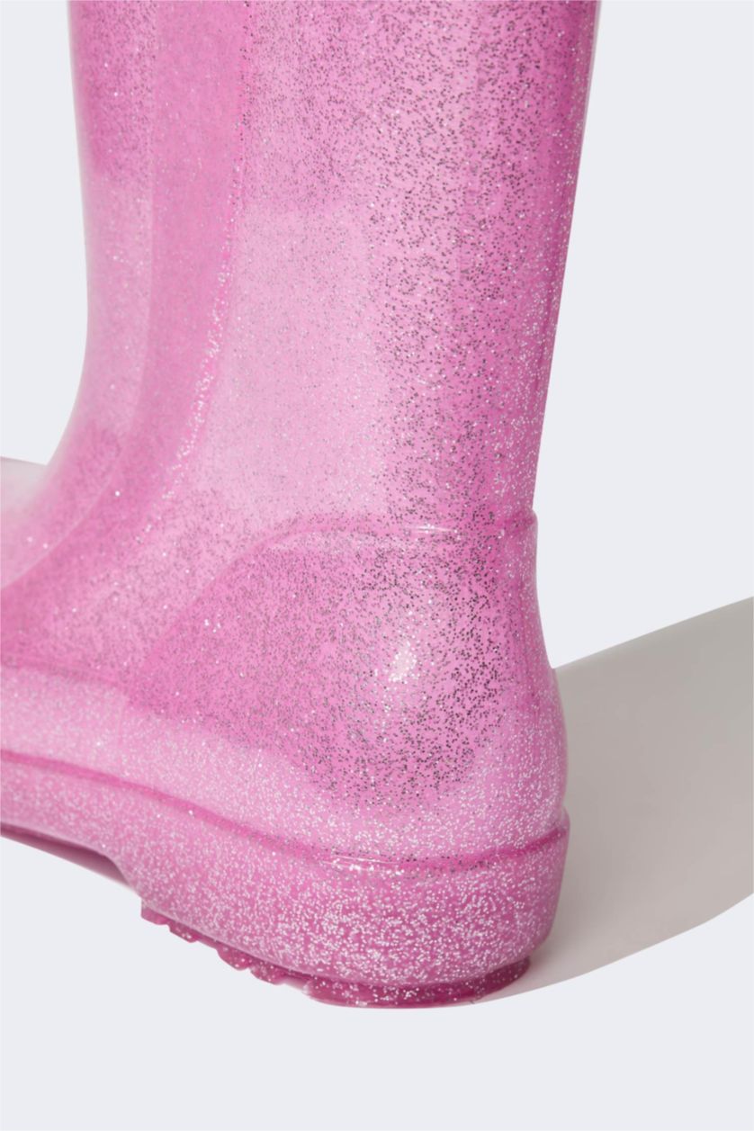 FILLES Rose Bottes de pluie Semelle Haute Fille