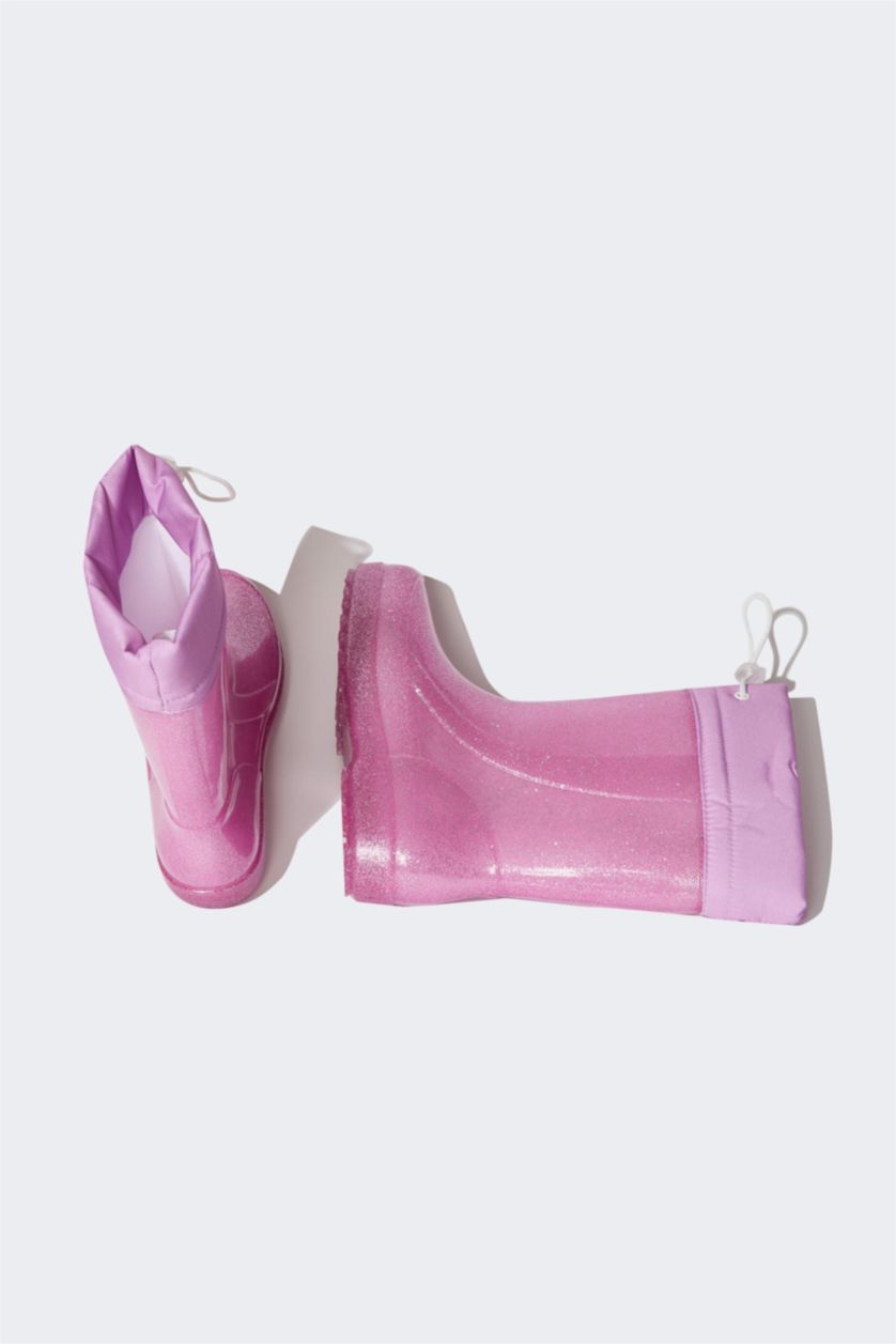 FILLES Rose Bottes de pluie Semelle Haute Fille