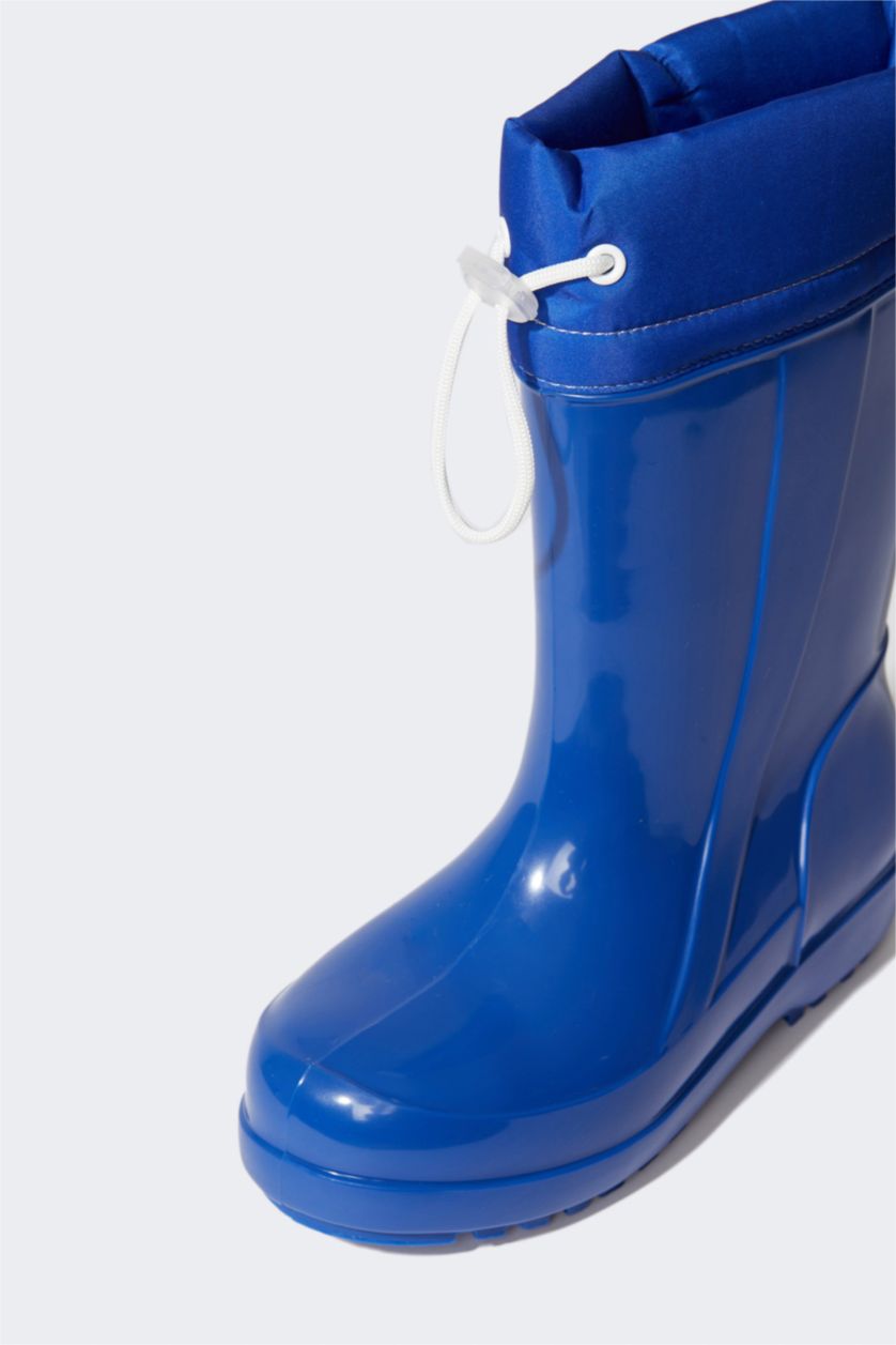 BOYS & TEENS Sax Boys' Flat Bottom Faux Leather Rain Boots