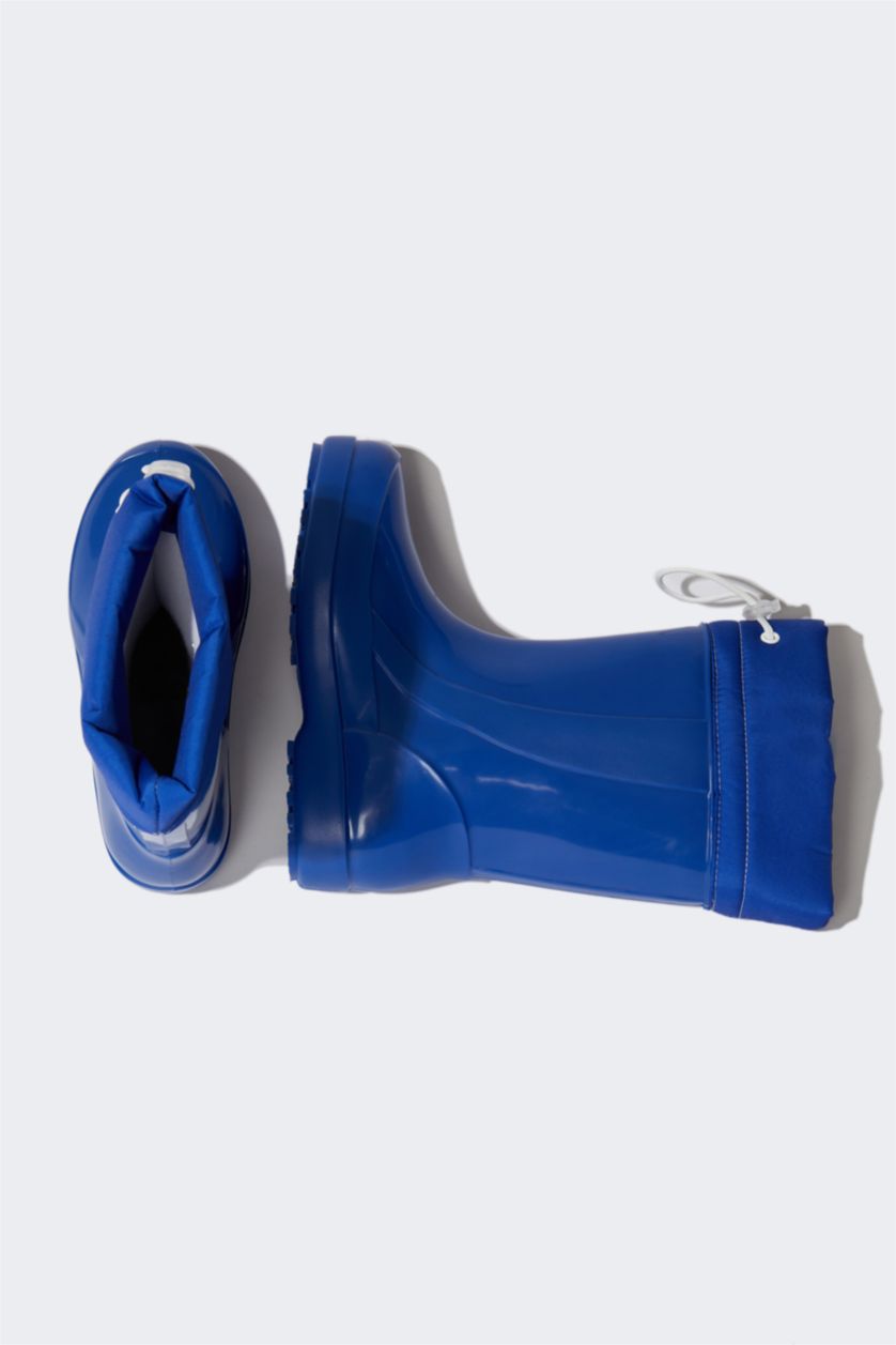 BOYS & TEENS Sax Boys' Flat Bottom Faux Leather Rain Boots