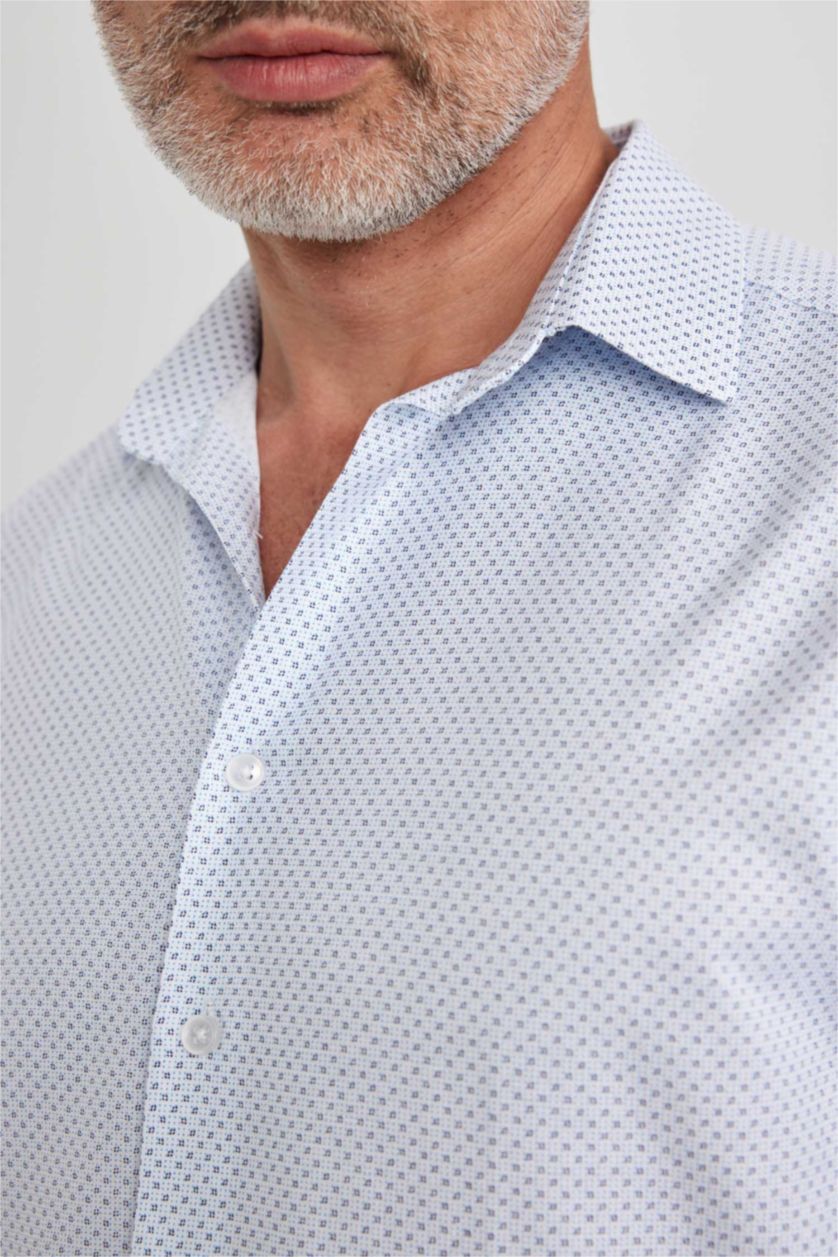 MAN White Modern Fit Long Sleeve Shirt